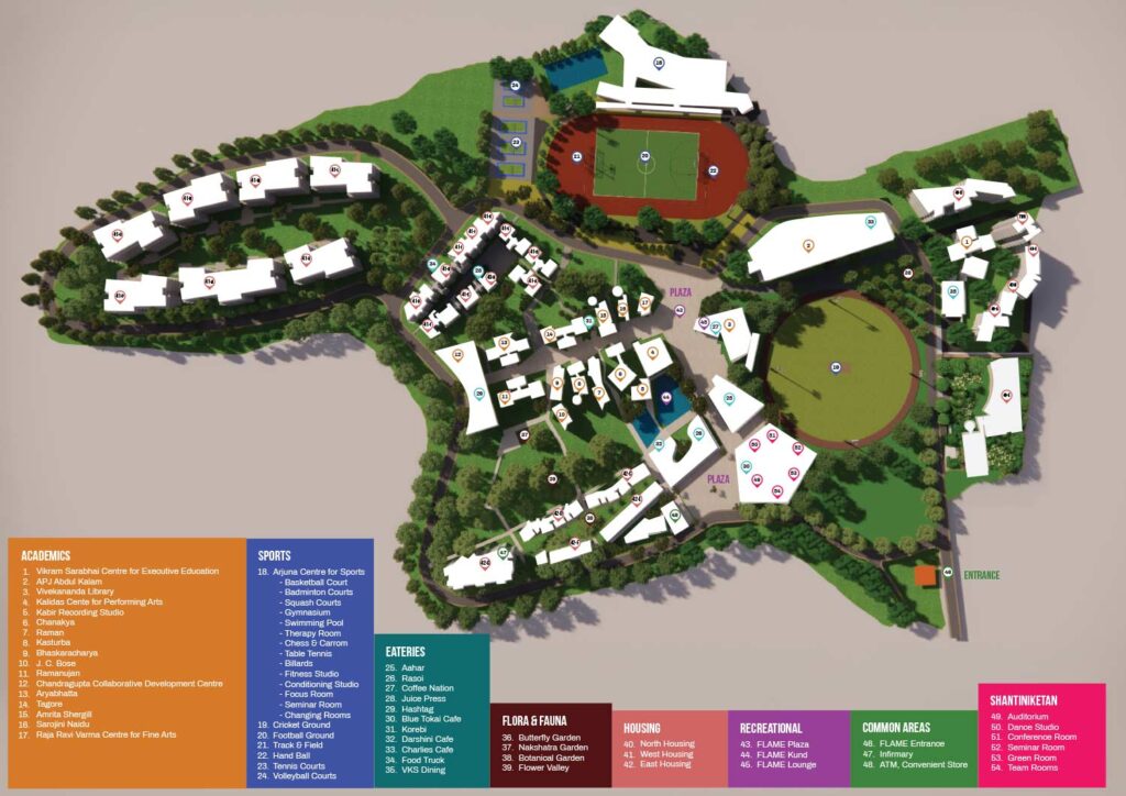 FLAME University Campus Map 2025